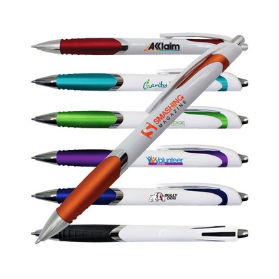 White Crest Grip Pen (Full Color Digital)