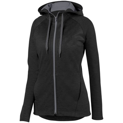 Ladies Zoe Tonal Heather Full Zip Hoodie