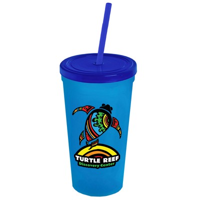 24 Oz. Sport Sipper Cup w/Straw & Lid - Digital