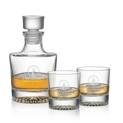 Romford Decanter & 2 On-the-Rocks