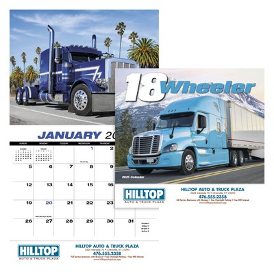 18-Wheeler Wall Appointment Calendar - Stapled