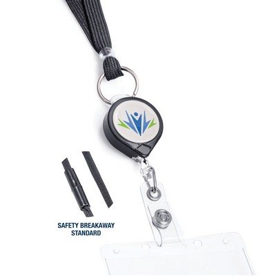 Mini-Bak® Badge Retractor with Lanyard and ID Holder