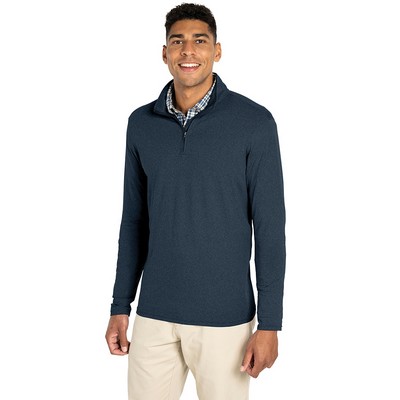 Men's Heathered Eco-Logic Stretch Quarter Zip Pullover