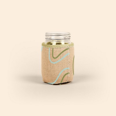 Jar Kaddy - Burlap With Bias Trim