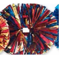 3 Color Mix Metallic 6" Show Pom Poms