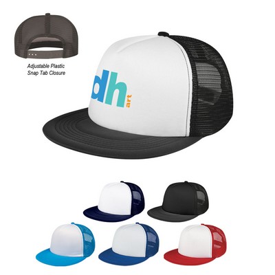 Flat Bill Trucker Cap