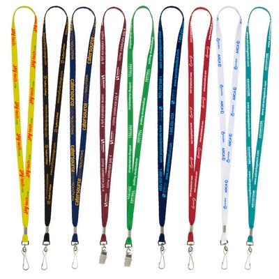 "LaSalle" 3/8" Import Air Ship Super Soft Polyester Silkscreen Lanyard