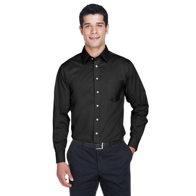 Devon and Jones Men's Crown Collection® Tall Solid Stretch Twill Woven Shirt