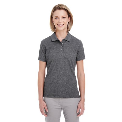 ULTRACLUB Ladies' Heathered Piqué Polo