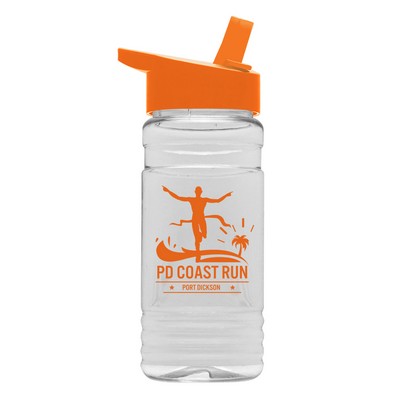 20 Oz. Clear Sports Bottle w/Flip Straw Lid