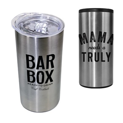 12 Oz. Stainless Slim Tumbler/Can Cooler