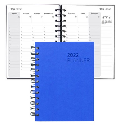 Senzabrite Faux Leather Spiral Weekly Planner