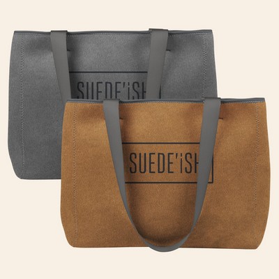 Large Suede-Ish Neoprene All Day Tote