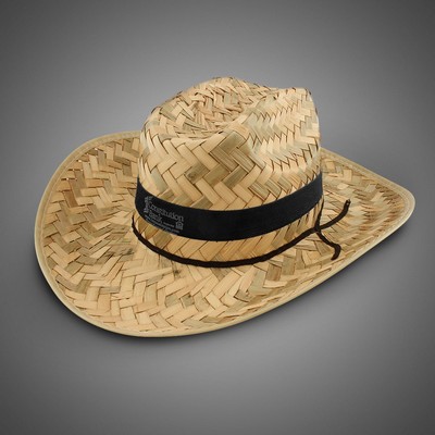 Adult Barn Dance Hat w/Screen Printed (Black Band)