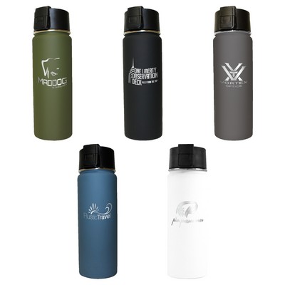 Halcyon® 20 Oz. Premium Sport Bottle w/Push Button Lid (Laser)