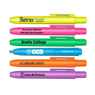 Liqui-Mark® Retrax® Retractable Fluorescent Highlighter