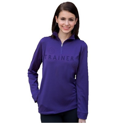 Vansport Women's Mesh -Zip Tech Pullover Shirt