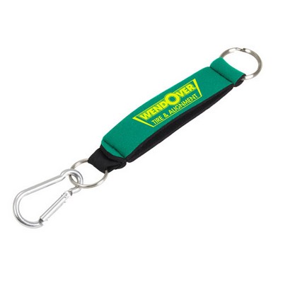 Wrist Strap Key Holder w/Carabiner Clip & 2 Key Rings