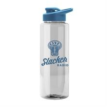 32 Oz. Transparent Guzzler Sports Bottle w/Snap Lid