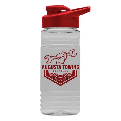 20 Oz. Clear Sports Bottle w/Drink-Thru Lid