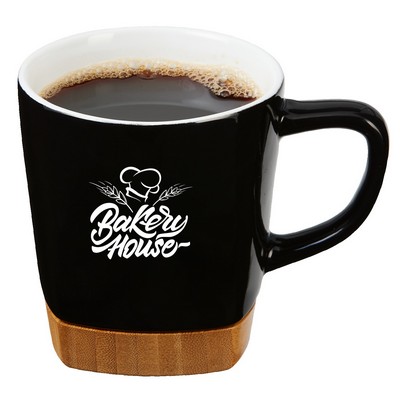 11 Oz. Ceramic Mug with Removable Bamboo Coaster