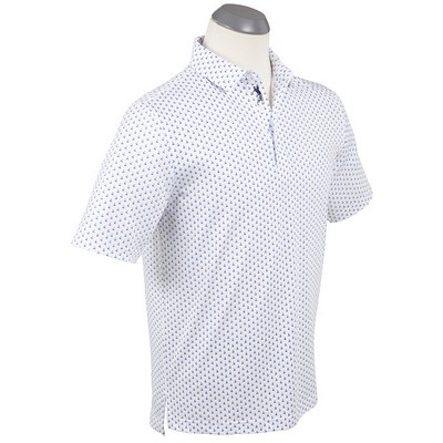 Bobby Jones Performance Sail Boat Print Polo