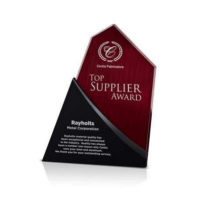 Sweeping Success Acrylic Award, Medium Red