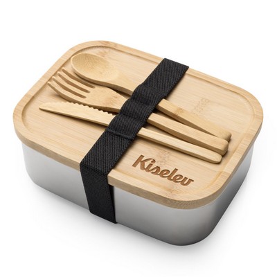 Chapman 4pc To Go Box w/Bamboo Lid & Utensils - Bamboo