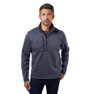 Kodiak Herringbone Quarter-Zip Sweater-Knit Fleece