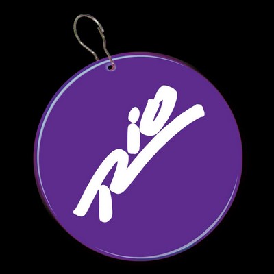 2 1/2" Pad Printed Purple Plastic Medallion Badge