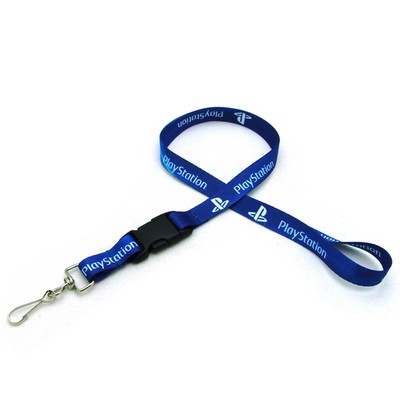 5/8" Digitally Sublimated Lanyard w/ Detachable Buckle