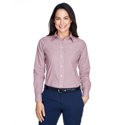 Devon and Jones Ladies' Crown Collection® Banker Stripe Woven Shirt