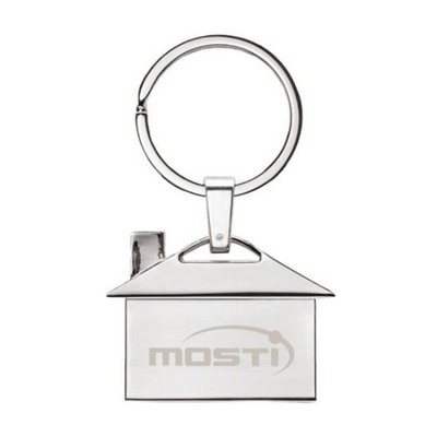 House Shape Key Ring - Polished Finish