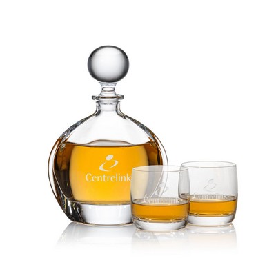 Sandown Decanter & 2 On-the-Rocks