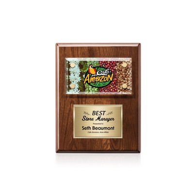 VividPrint™ Plaque - Gossamer Walnut/Gold 7"x9"