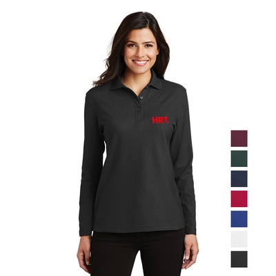 Port Authority® Ladies Silk Touch™ Long Sleeve Polo