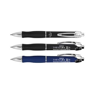 Zebra Sarasa Dry X-10 Retractable Gel Pen with Rubber Grip