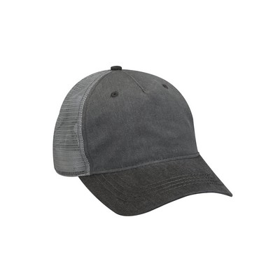 Adams Cap Pigment-Dyed Twill & Mesh Trucker Cap