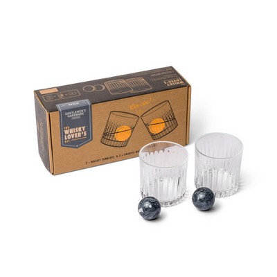 Cocktail Tumbler and Whiskey Stones Set