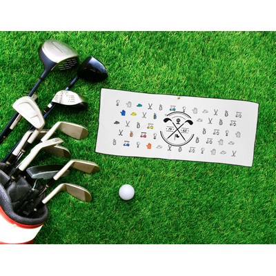 Microfiber Waffle Small Golf Towel (Color Splash)