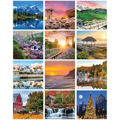 2025 Scenic Mini Wall Calendar