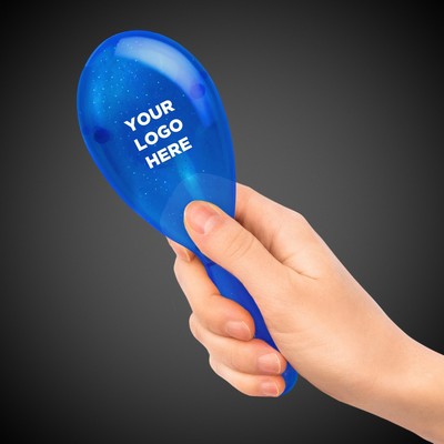 7" Blue Plastic Glitter Maraca