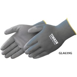 Ultra Thin Gray Polyurethane Palm Coated Gray Knit Gloves