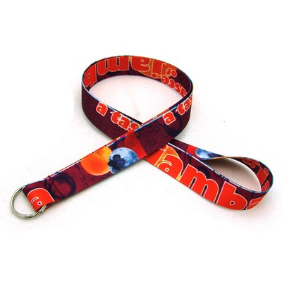 3/4" Digitally Sublimated Lanyard w/ Keyring