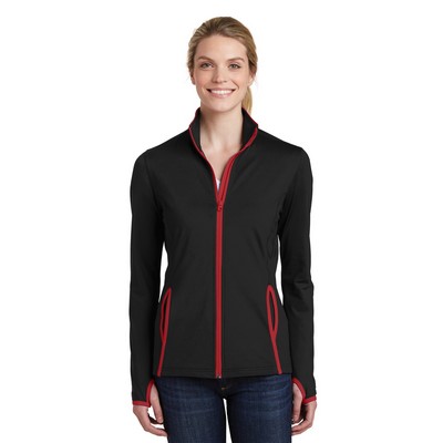 Sport-Tek® Ladies' Sport-Wick® Stretch Contrast Full-Zip Jacket