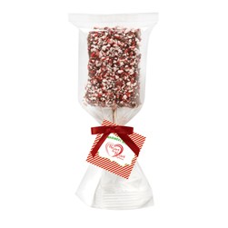 Chocolate Covered Krispy Pop w/ Peppermint Bits