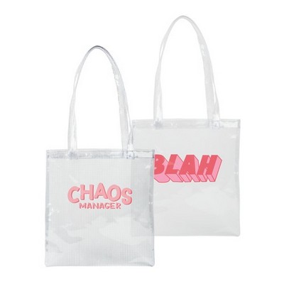 Continued Main Squeeze Clear/Grid Vinyl Tote