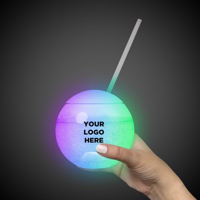 20 Oz. Multicolor LED Ball Tumbler w/Straw(Imprintable)