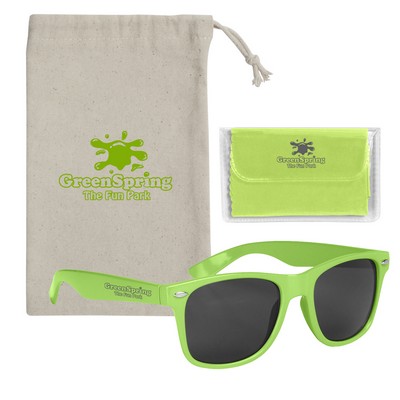 Malibu Sunglasses With Microfiber Cloth And Pouch