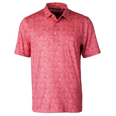 Cutter and Buck Men's Pike Constellation Print Stretch Polo